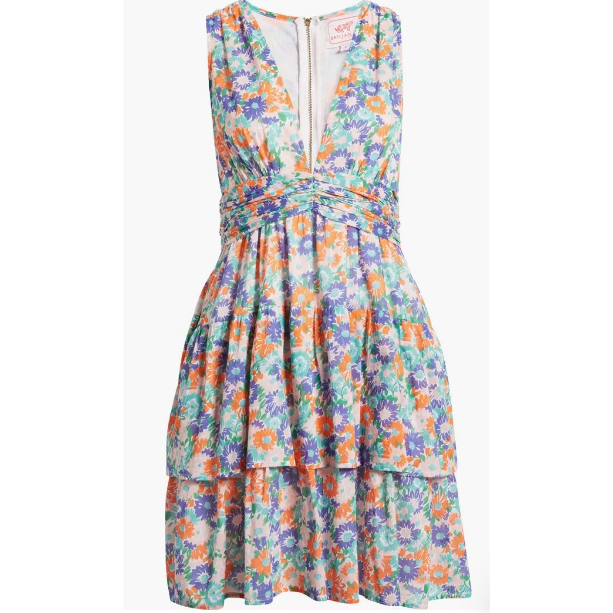 Nwot Flawed Banjanan Floral Tiered Donna Dress